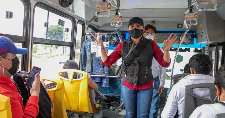 SMT refuerza operativos de sana distancia en transporte público