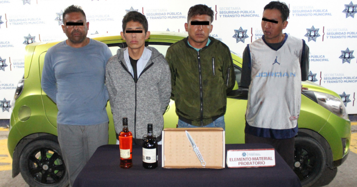 Detiene SSPTM A Cuatro Hombres Por Robo A Oxxo De Loma Bella