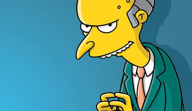 Regresa a Los Simpsons el señor Burns por 300 mil dólares por episodio